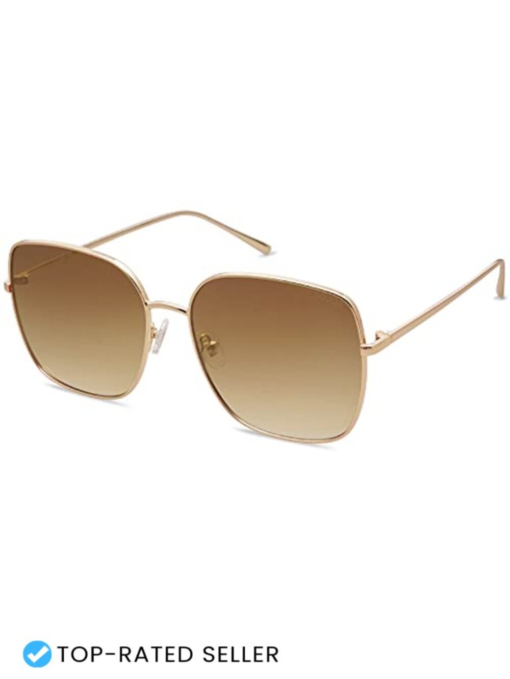 Oversized Square Metal Frame Sunglasses UV400 Unisex